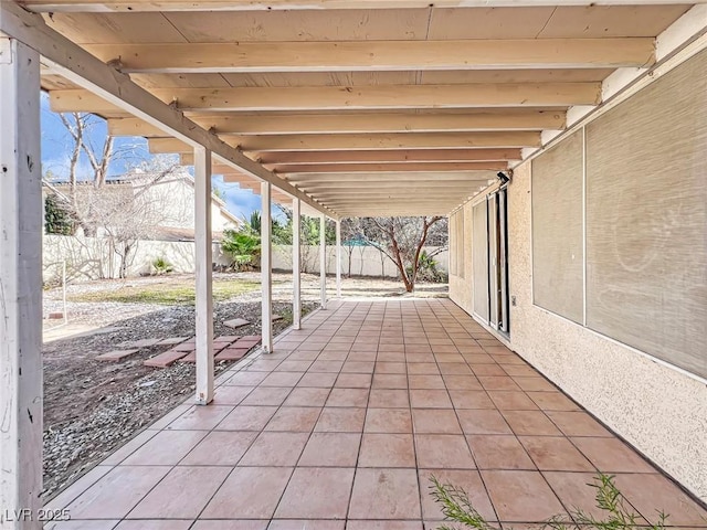 view of patio with a fenced backyard