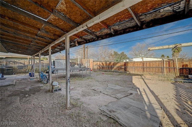 view of patio with a fenced backyard