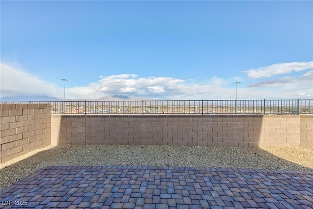 view of patio / terrace featuring a fenced backyard