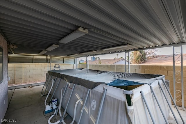 view of patio with fence