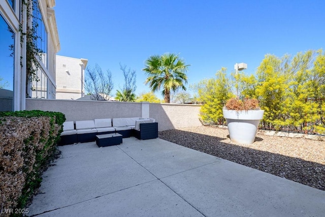 view of patio / terrace with an outdoor living space