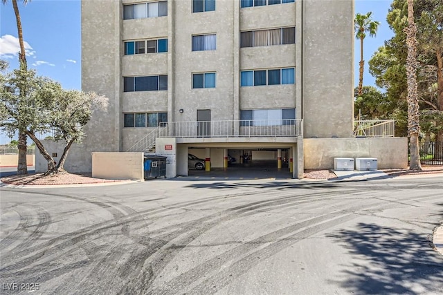 view of property with a garage