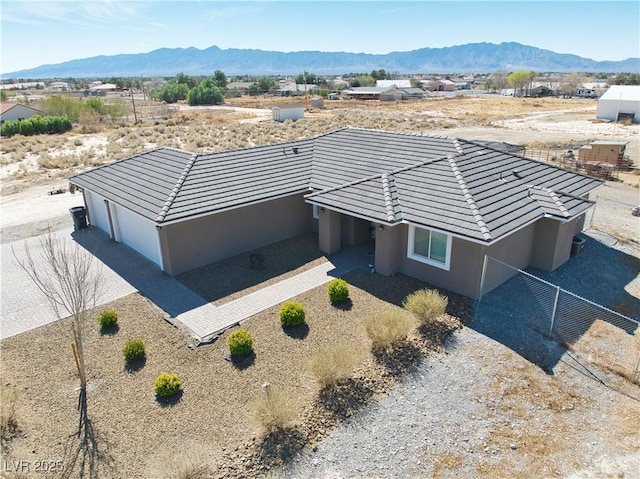 aerial view featuring a mountain view