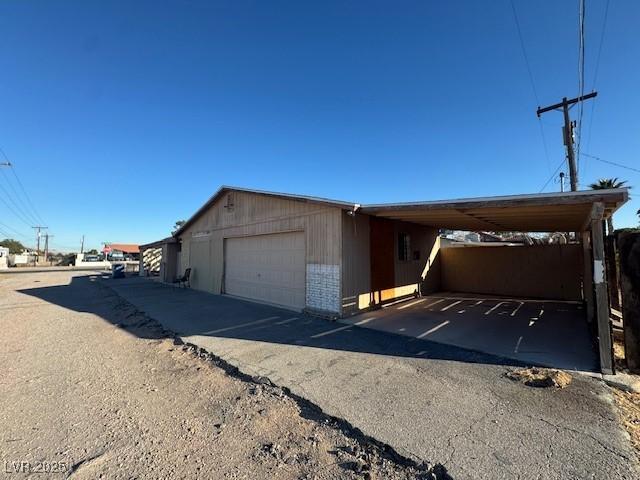 garage featuring a detached garage