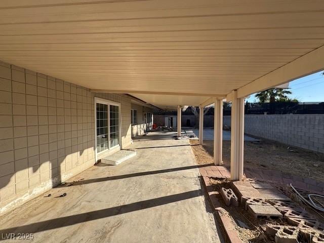 view of patio / terrace with fence