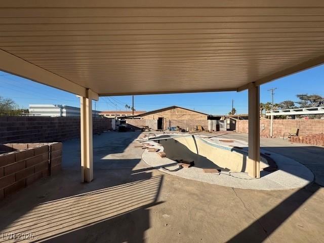 view of patio with fence