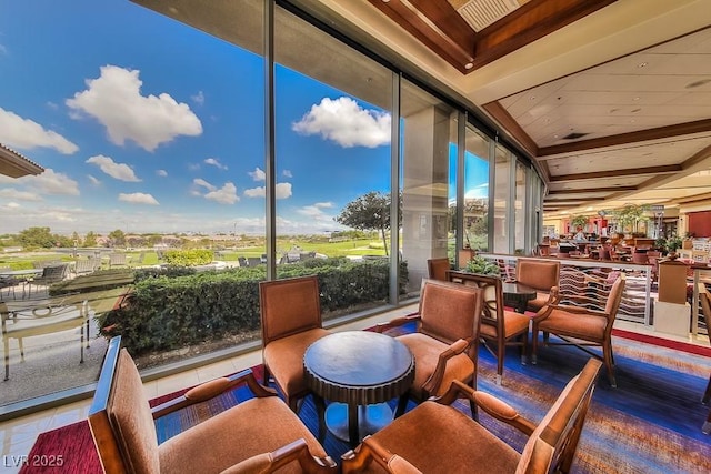 view of sunroom