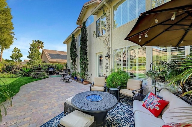 view of patio / terrace with an outdoor hangout area