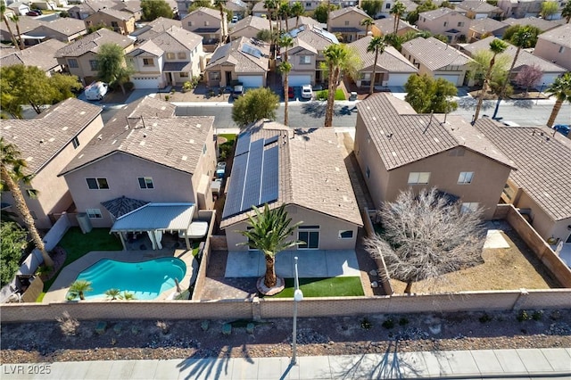 bird's eye view featuring a residential view