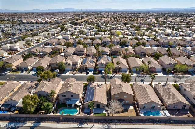 drone / aerial view with a residential view