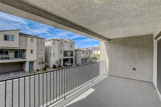 balcony with a residential view