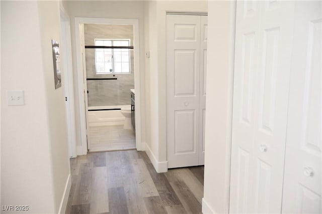1624 N Torrey Pines Dr Unit 101, Las Vegas, NV 89108 - corridor with wood finished floors and baseboards