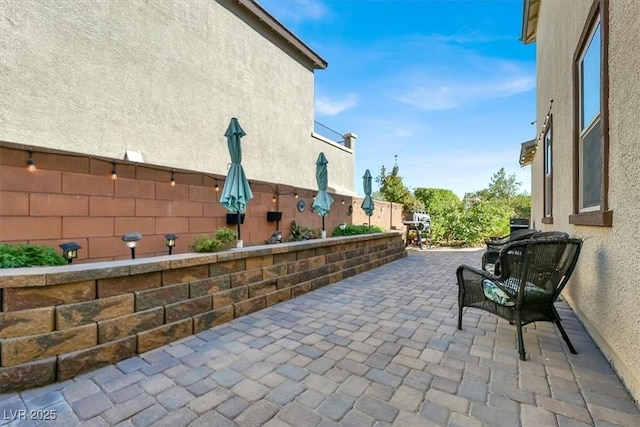 view of patio / terrace with a fenced backyard