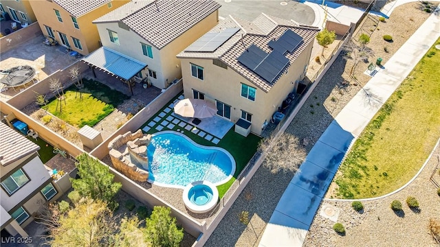 bird's eye view featuring a residential view