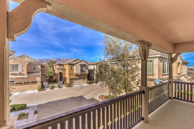 balcony featuring a residential view