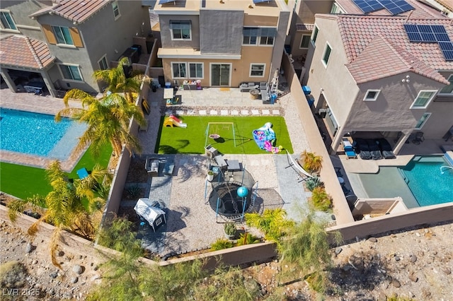 bird's eye view featuring a residential view