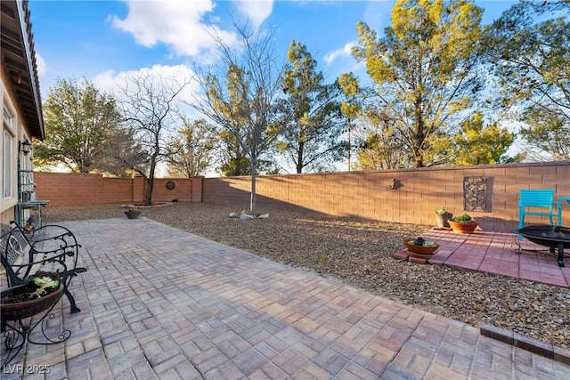 view of patio / terrace with a fenced backyard