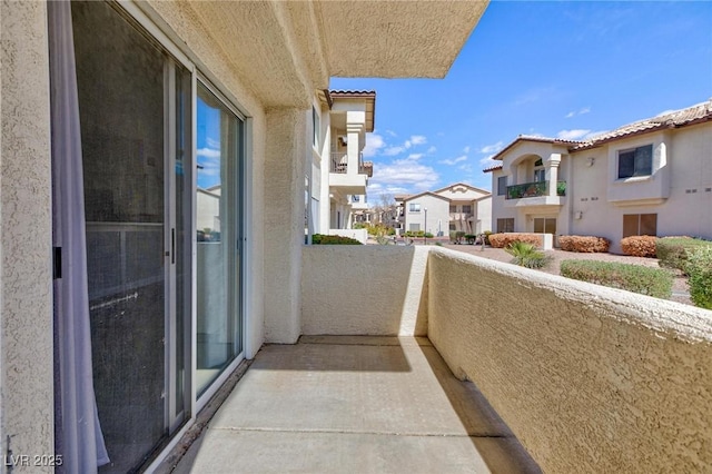 balcony with a residential view