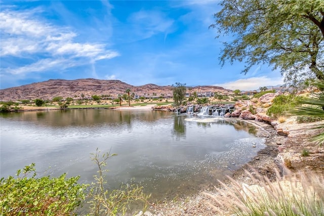 view of water feature featuring a mountain view