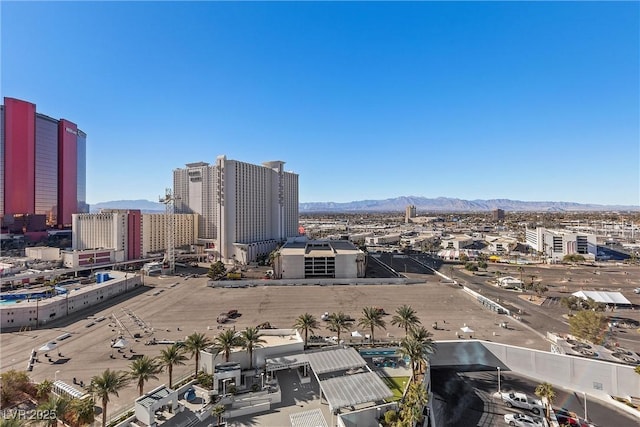 city view with a mountain view