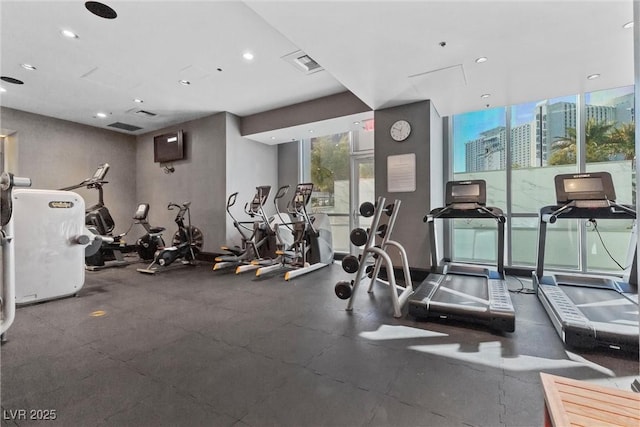 2700 Las Vegas Blvd Unit 1202, Las Vegas, NV 89109 - exercise room featuring recessed lighting