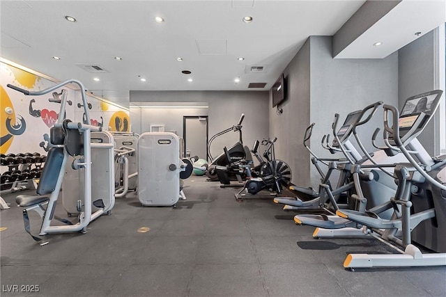 2700 Las Vegas Blvd Unit 1202, Las Vegas, NV 89109 - exercise room featuring recessed lighting