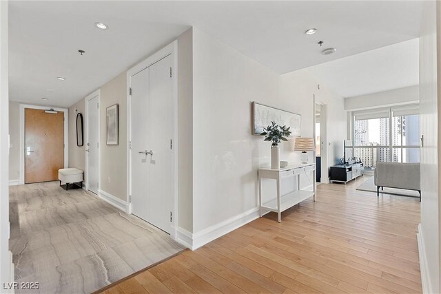 2700 Las Vegas Blvd Unit 1202, Las Vegas, NV 89109 - hallway with light wood finished floors and recessed lighting