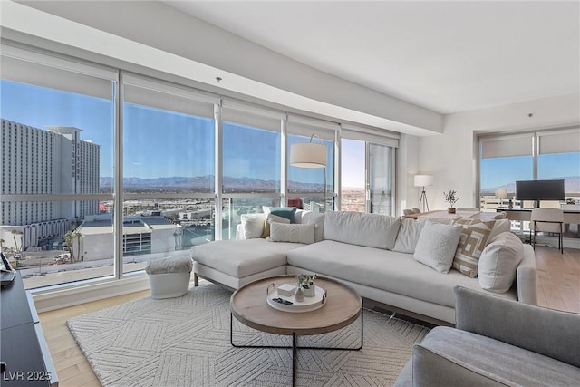 2700 Las Vegas Blvd Unit 1202, Las Vegas, NV 89109 - living room with wood finished floors and plenty of natural light