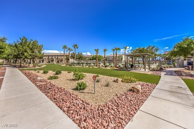 4542 Townwall St, Las Vegas, NV 89115 - view of community featuring a lawn and fence