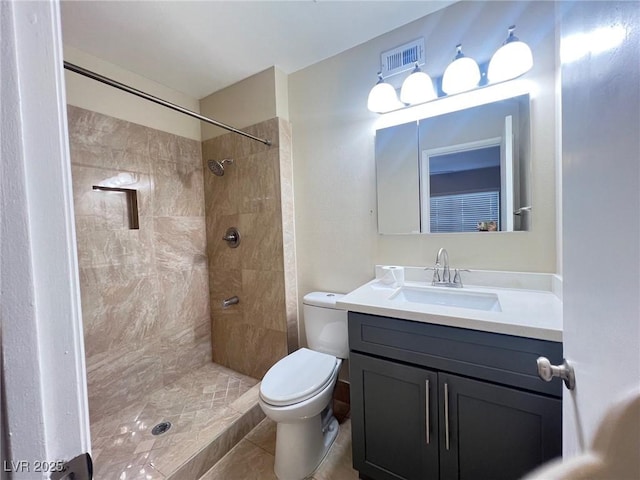 4194 Greenpoint St, Las Vegas, NV 89147 - full bath with vanity, a tile shower, and tile patterned flooring