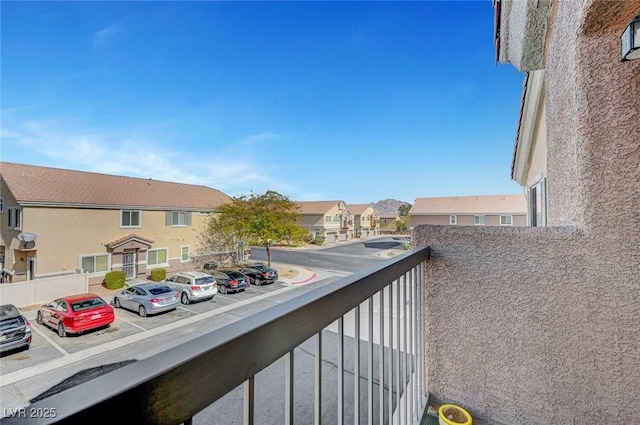 balcony featuring a residential view