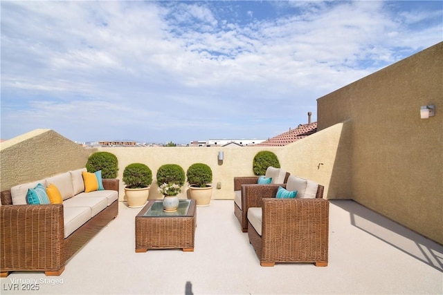 view of patio / terrace with an outdoor hangout area