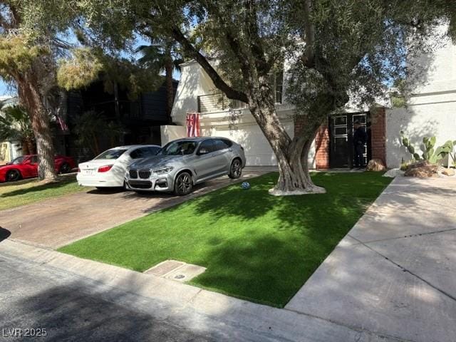 view of yard featuring driveway