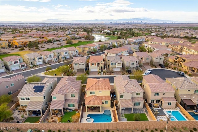 bird's eye view featuring a residential view