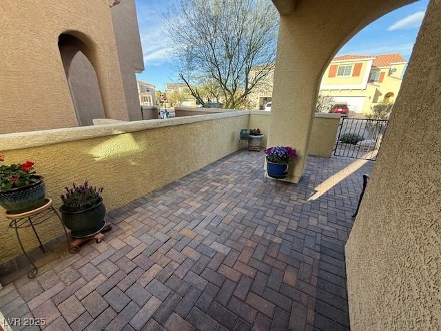 view of patio / terrace with a balcony