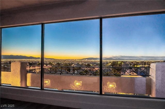 property view of water featuring a mountain view