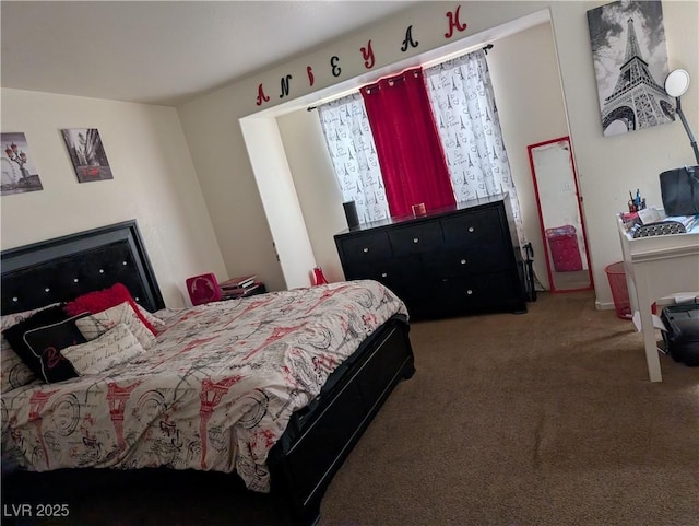 view of carpeted bedroom