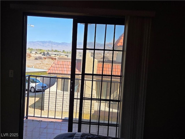 interior details with a mountain view