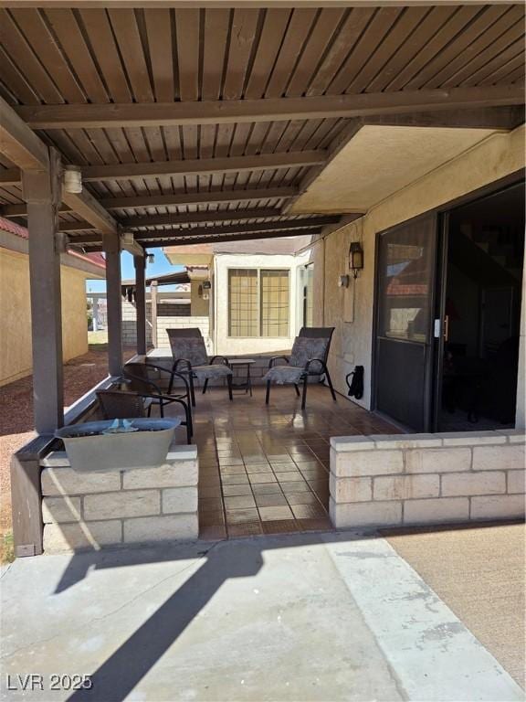 view of patio / terrace with an outdoor living space