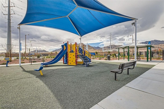 community playground with a gazebo