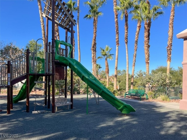 view of community jungle gym