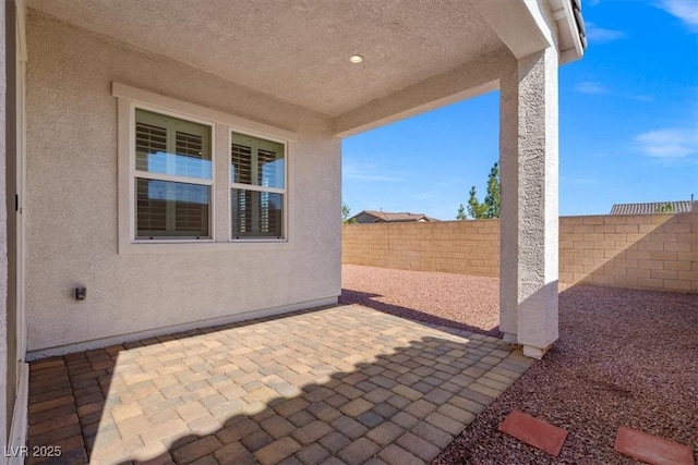 view of patio / terrace with a fenced backyard