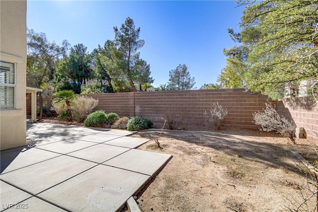 view of patio / terrace featuring a fenced backyard