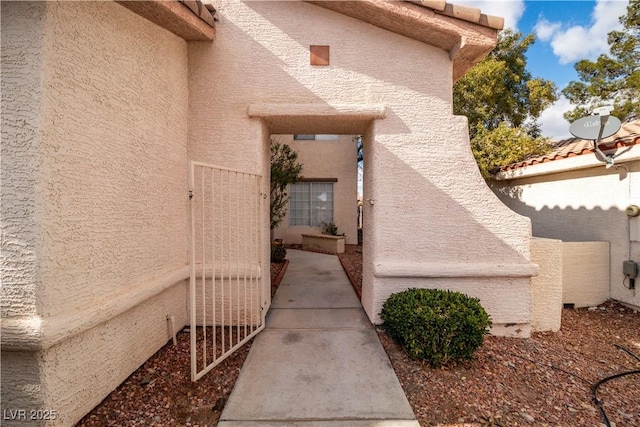 view of home's exterior featuring stucco siding