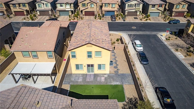 bird's eye view with a residential view