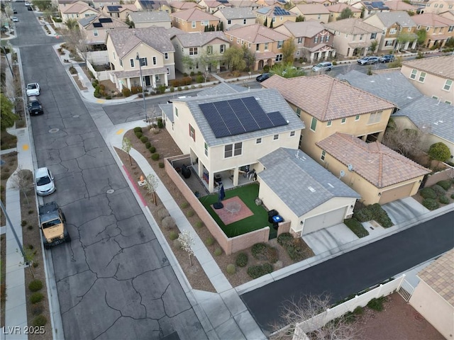 aerial view featuring a residential view