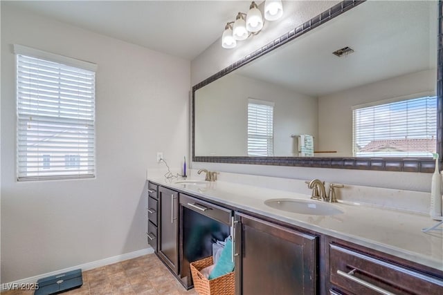 bathroom with a wealth of natural light and a sink