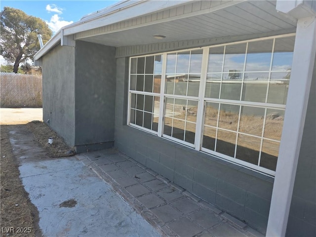 view of patio with fence