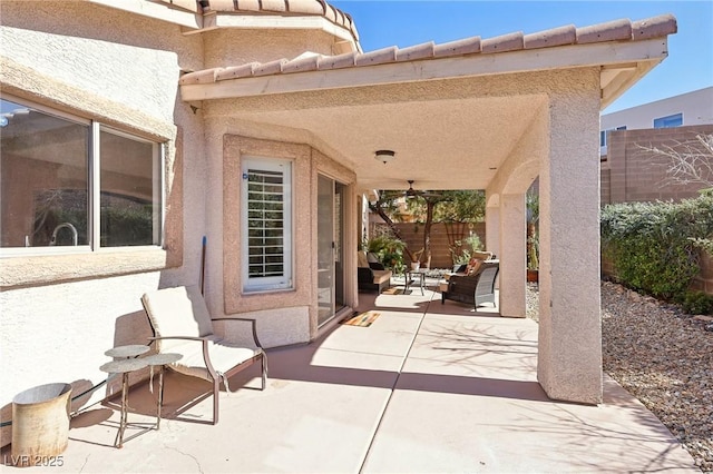 view of patio / terrace with fence