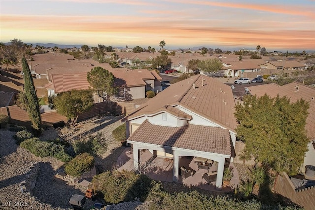 bird's eye view featuring a residential view